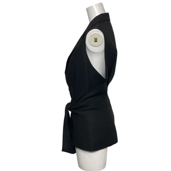 ○◇ エルメス HERMES ロングジレ ベスト ノースリーブ Vネック