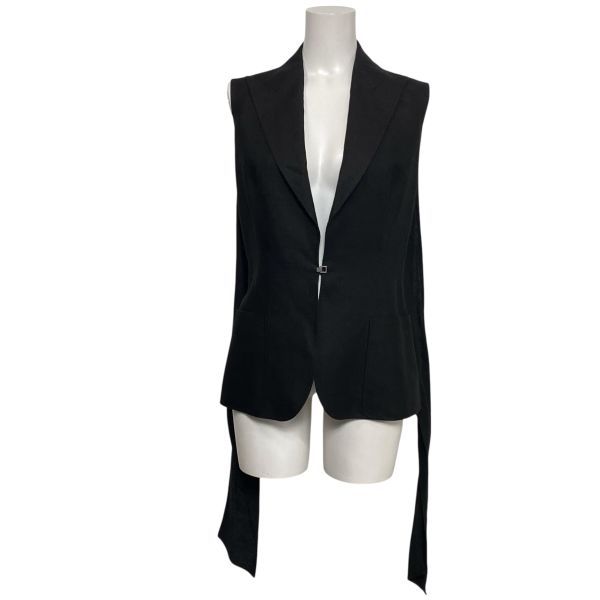 ○◇ エルメス HERMES ロングジレ ベスト ノースリーブ Vネック