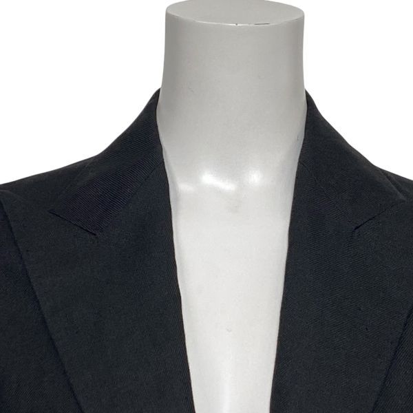 【N30】真贋済　HERMES エルメス　ジレ　ロングベスト　ネイビー　ウール N30】真贋済 HERMES エルメス ジレ ロングベスト ネイビー ウール