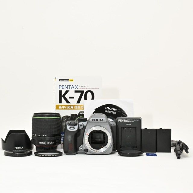 【レンズセット】PENTAX K-70 良品＞ PENTAX ペンタックス K-70 レンズキット シルキーシルバー