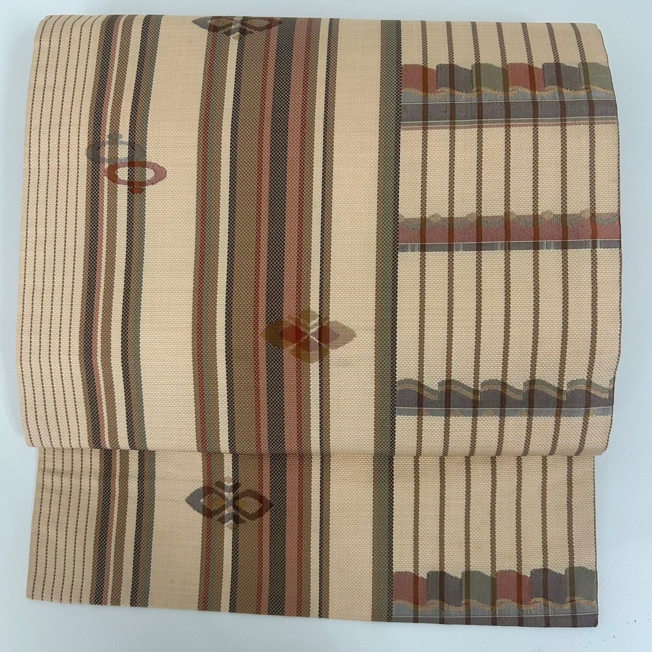 ❪8052❫ ▩ 名古屋帯 (正絹) ▩ 8052❫ ▩ 名古屋帯 (正絹) ▩ - メルカリ