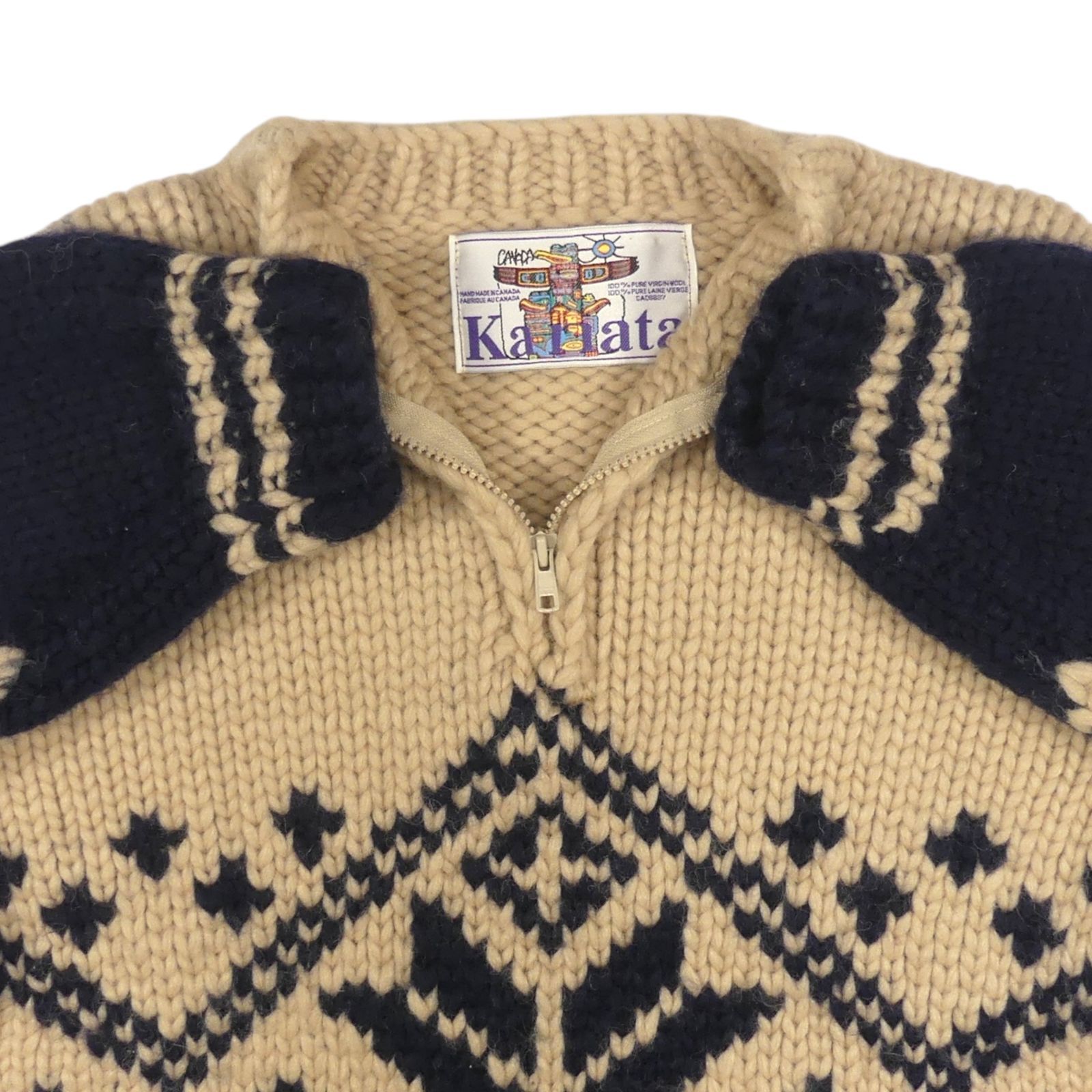 カウチンセーター kanata ニット XL カナダ製 カナタ プルオーバー