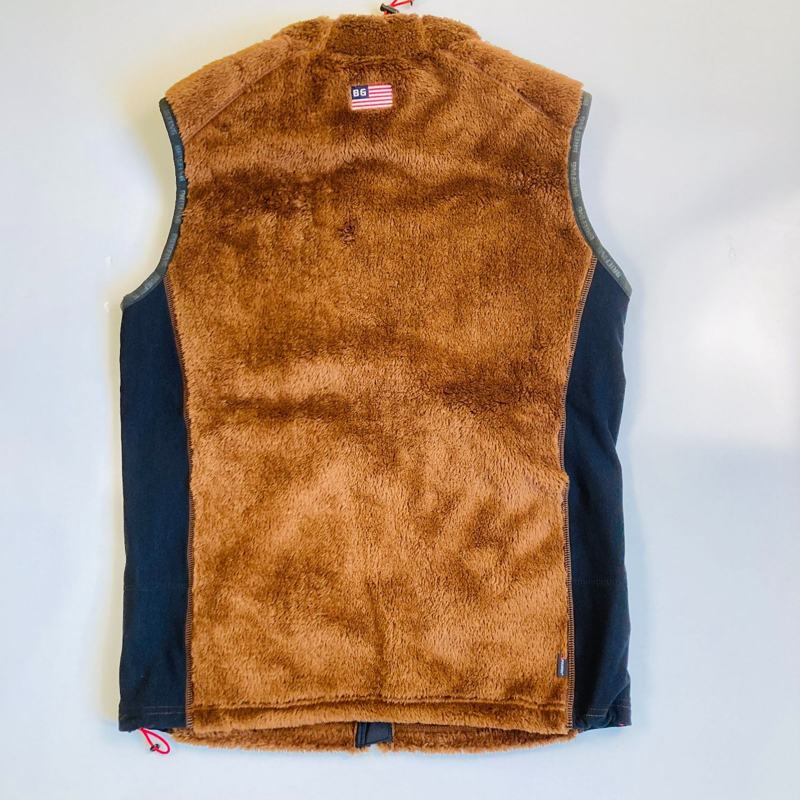 y*i様 BRIEFING フリースベスト M ブラウン BRIEFING ストレッチ ポーラテック フリースベスト M 新品タグ付 定価
