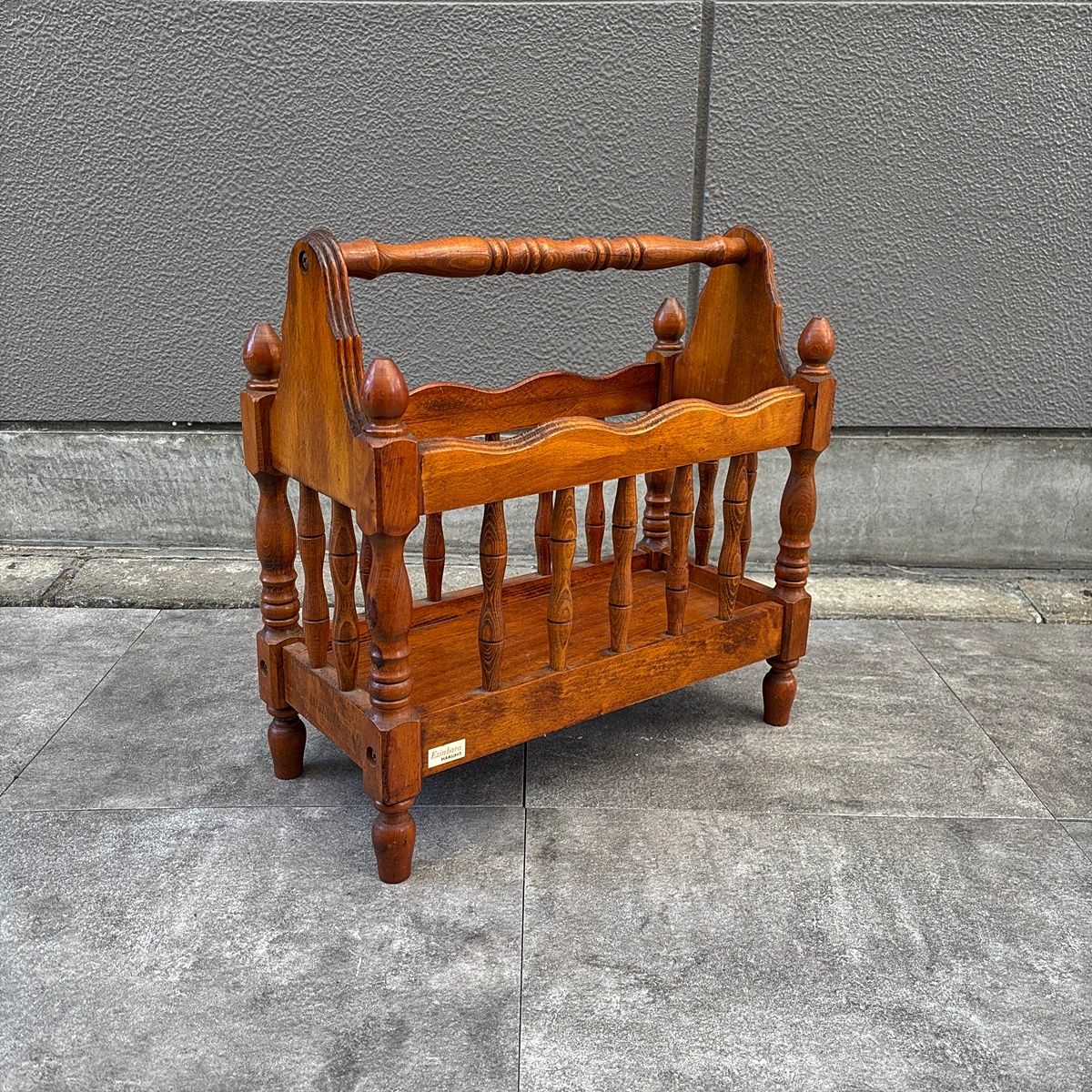 昭和レトロ HAKUHO エジンバラ Ezin bara マガジンラック 木製 ブック