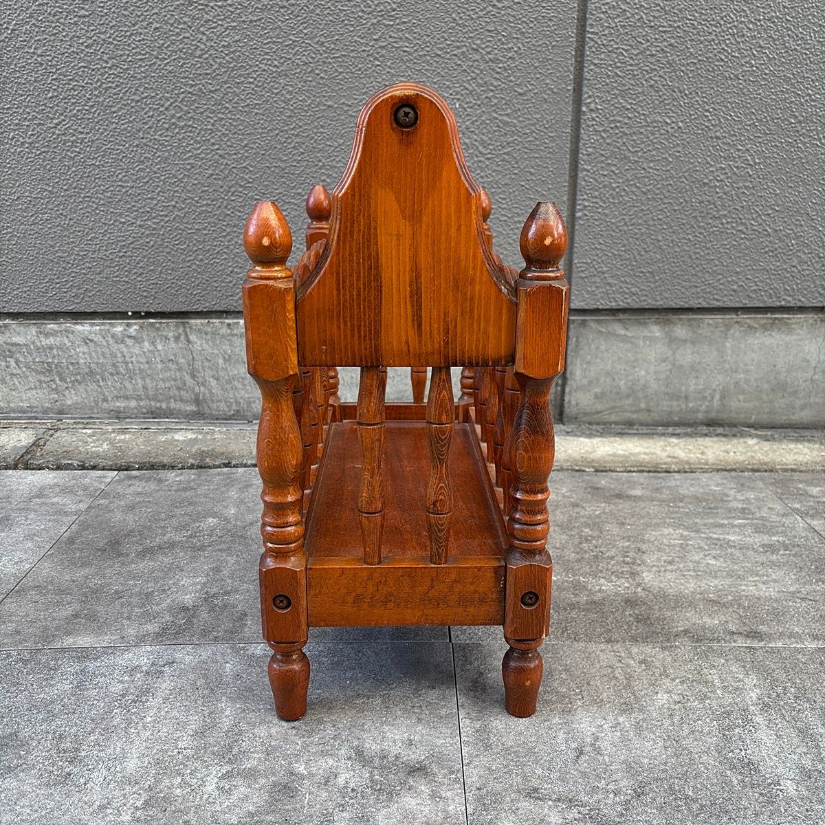 昭和レトロ HAKUHO エジンバラ Ezin bara マガジンラック 木製 ブック