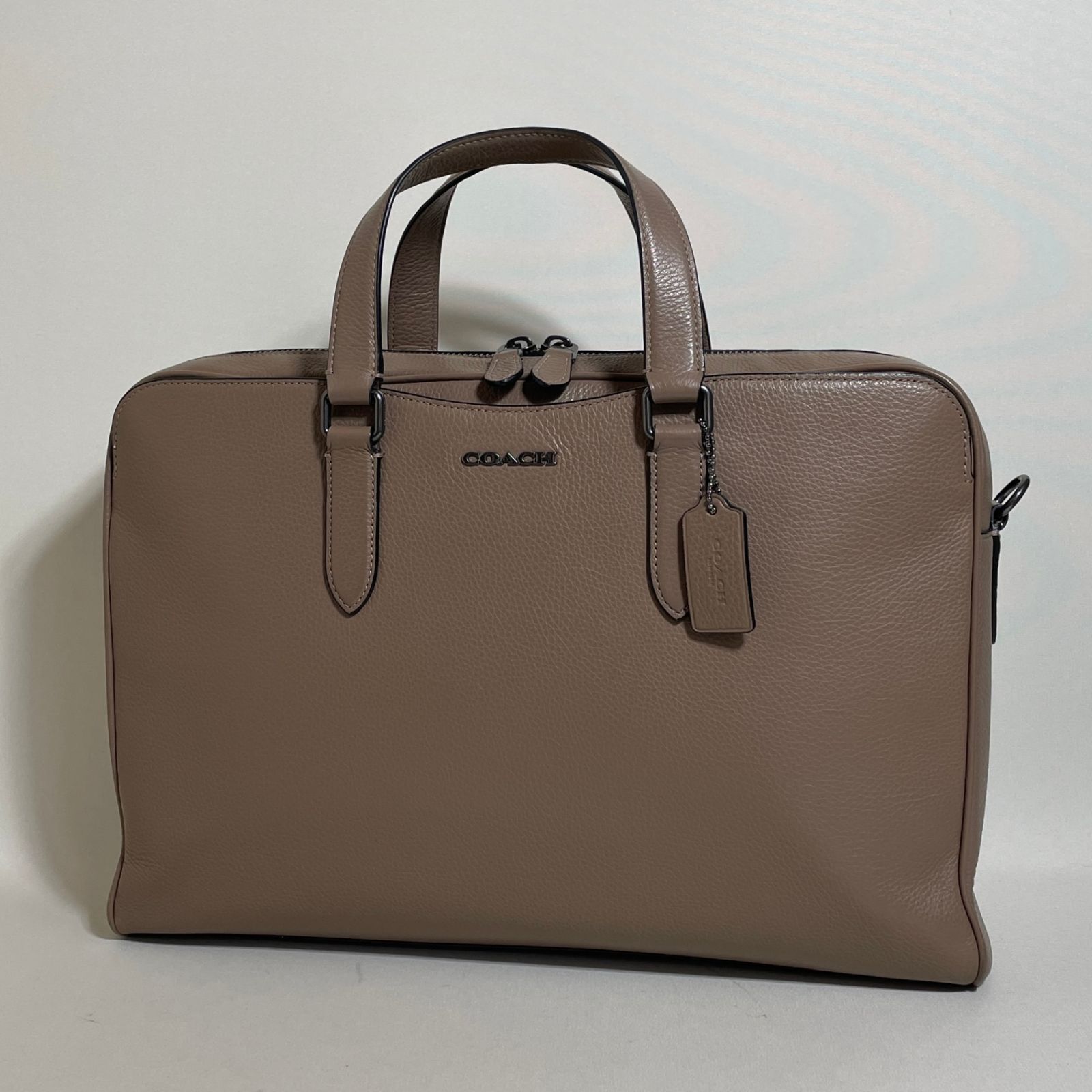 2601-64｜美品｜コーチ ビジネスバッグ 卸売 レザー グレージュ COACH 