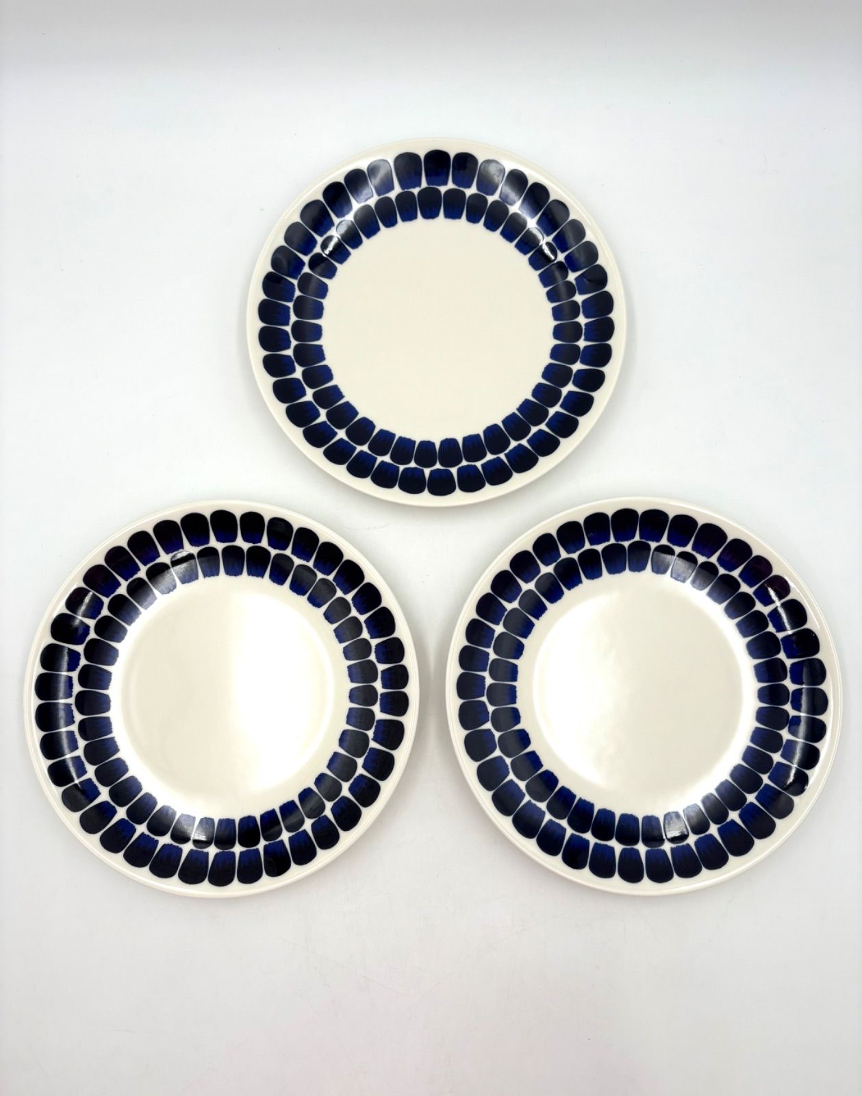 ARABIA アラビア 24h トゥオキオ コバルトブルー 21cm プレート 3枚