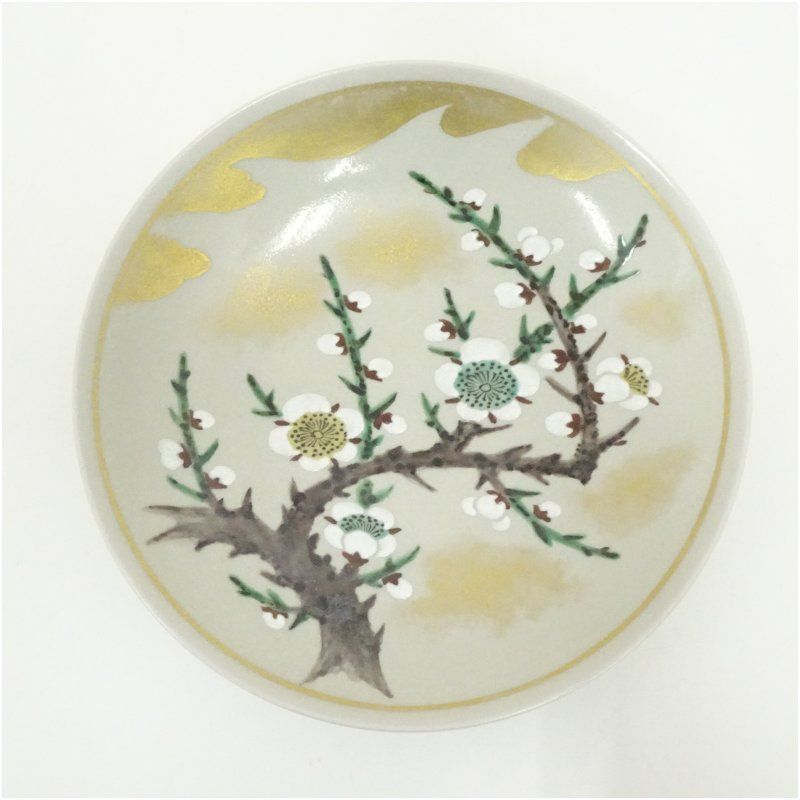 九谷焼 利岡光仙造 銘々皿（共箱） 茶器 菓子器 おしゃれ 和菓子