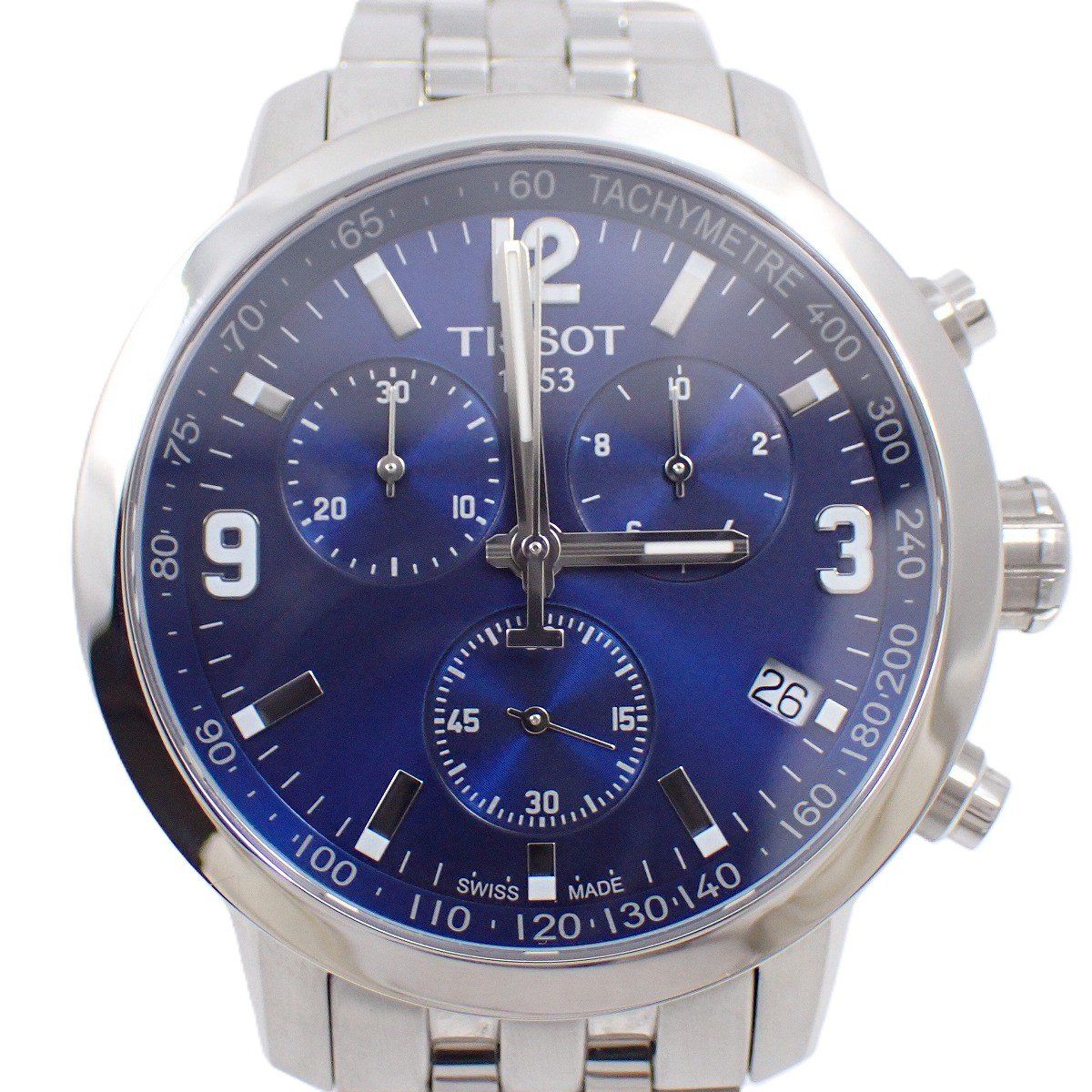 TISSOT ティソ PRC200 クロノグラフ クォーツ メンズ 腕時計 青文字盤