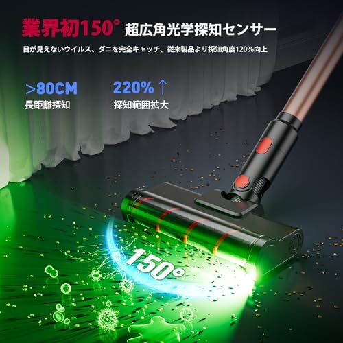 掃除機 コードレス【2026先行販売！業界初独立モーター自走式！90Kpa超