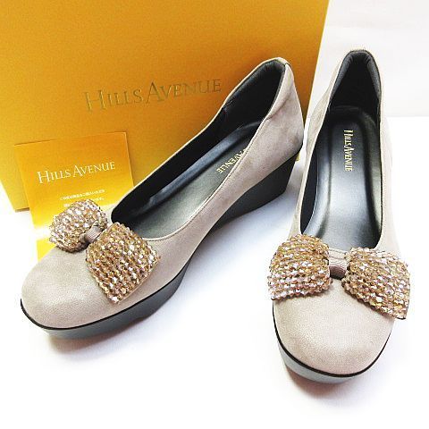 未使用品 HILLS AVENUE ヒルズアベヴェ二ュー ウェッジソール パンプス