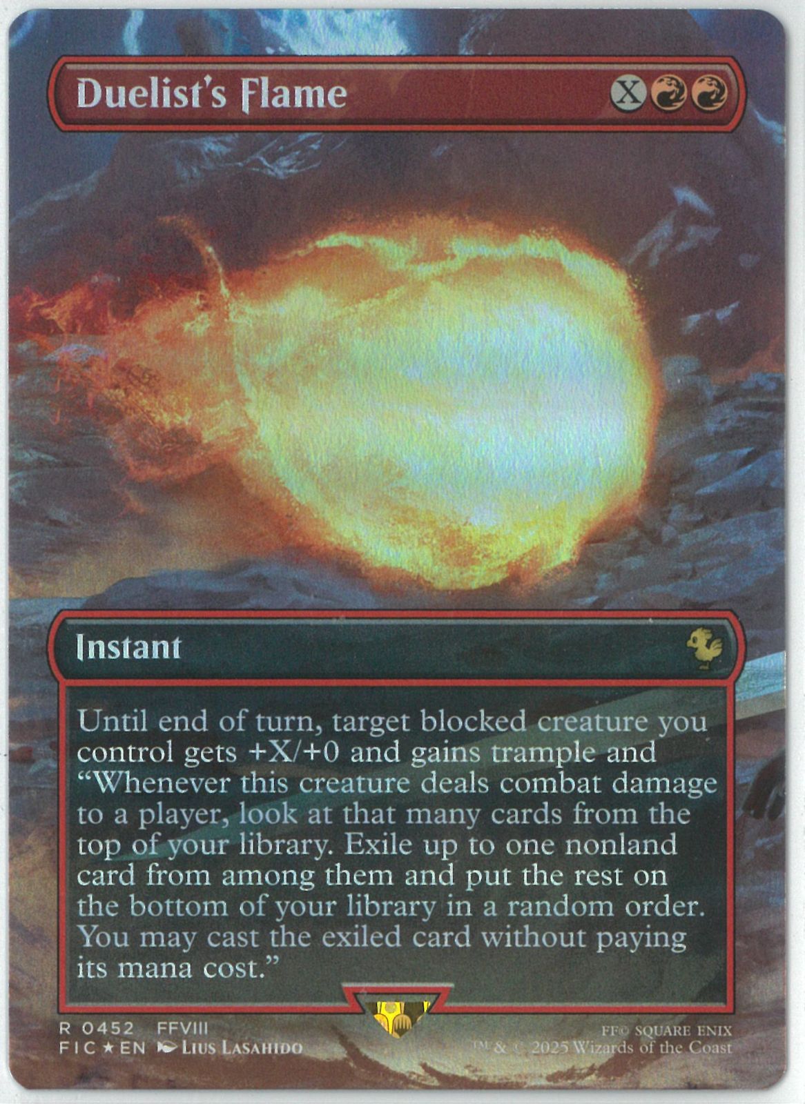 FOIL/MTG/英語版/決闘者の炎/Duelist's Flame/ボーダーレス/ファイナル