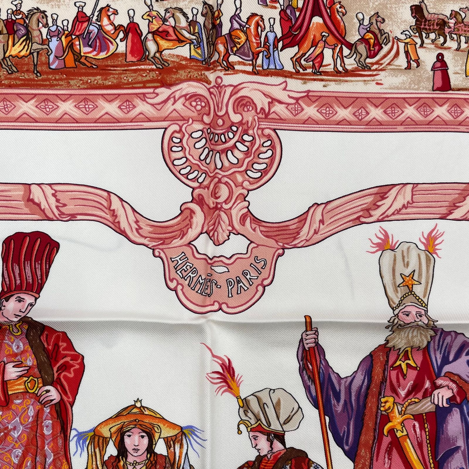 未使用品 HERMES エルメス カレ90 シルク スカーフ TURQVERIES EN L