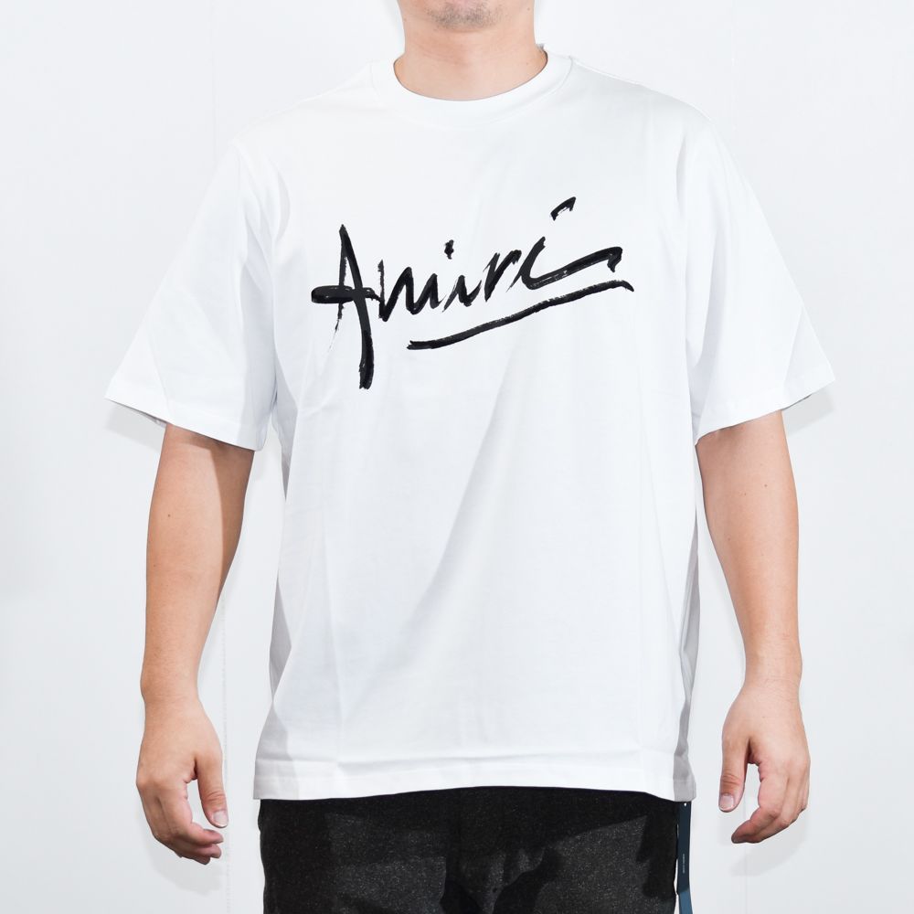 ホワイト AMIRI アミリ Tシャツ ロゴ メンズ AMIRI SCRIPT TEE