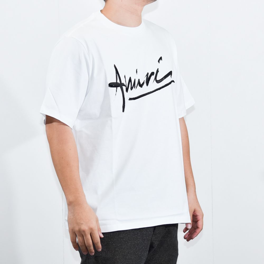 ホワイト AMIRI アミリ Tシャツ ロゴ メンズ AMIRI SCRIPT TEE