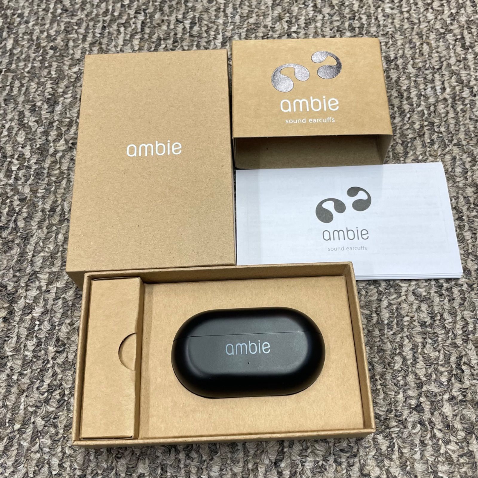 美品】ambie サウンドイヤーカフ AM-TW01/BC ブラック 管理番号SC138