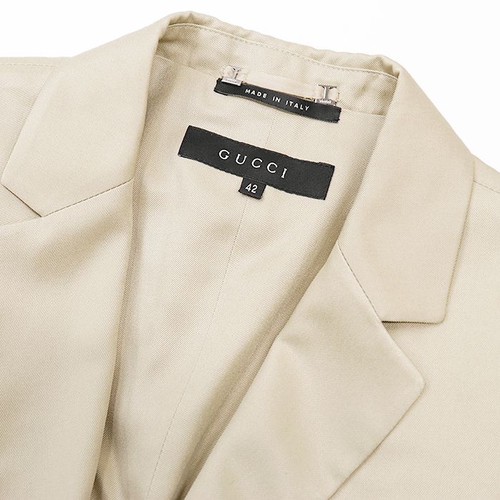 SALE【美品】GUCCI グッチ テーラードジャケット シルク100％ 高密度