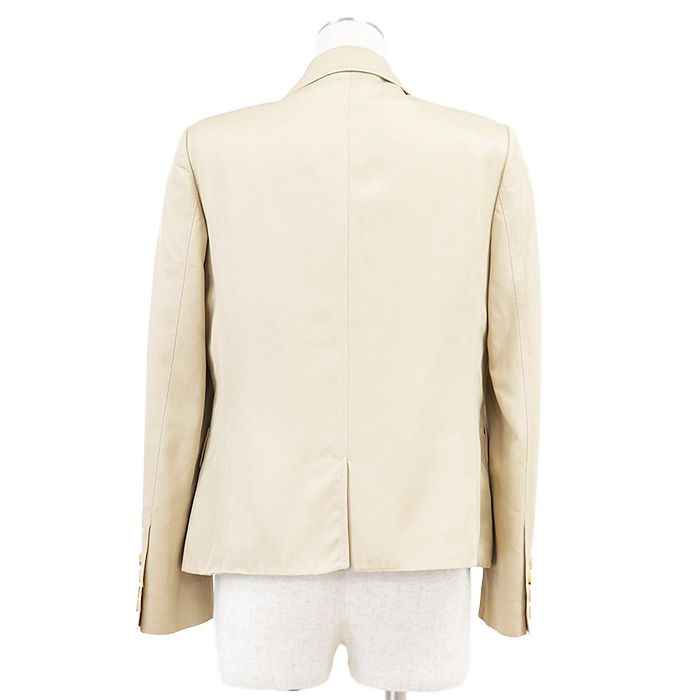 Gucci ベージュ テーラードジャケット イタリア製 イタリア製 ベージュ テーラードジャケット GUCCI ウエスト 細目