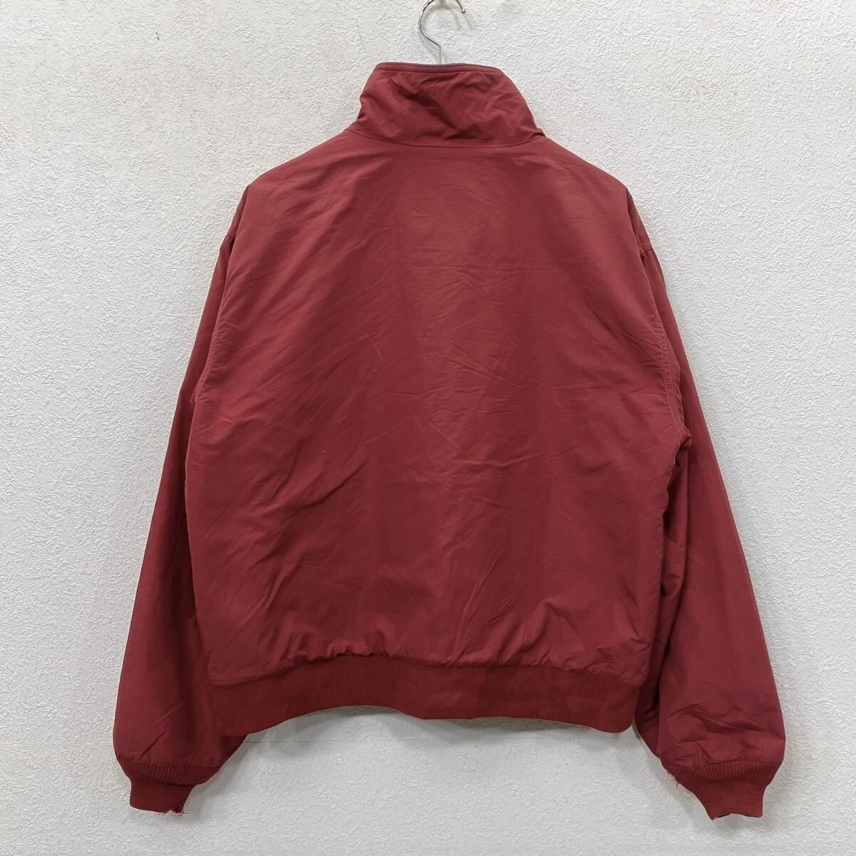 80s USA製 L.L.Bean ウォームアップジャケット M位 エンジ色 エルエル 