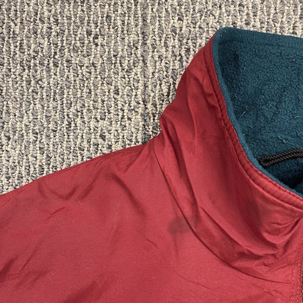 80s USA製 L.L.Bean ウォームアップジャケット M位 エンジ色 エルエル