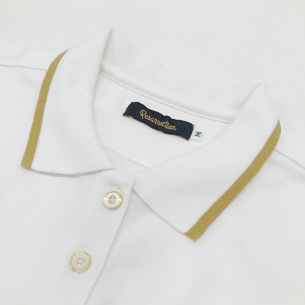 サイズ：M RESURRECTION レザレクション 半袖ポロシャツ ホワイト系