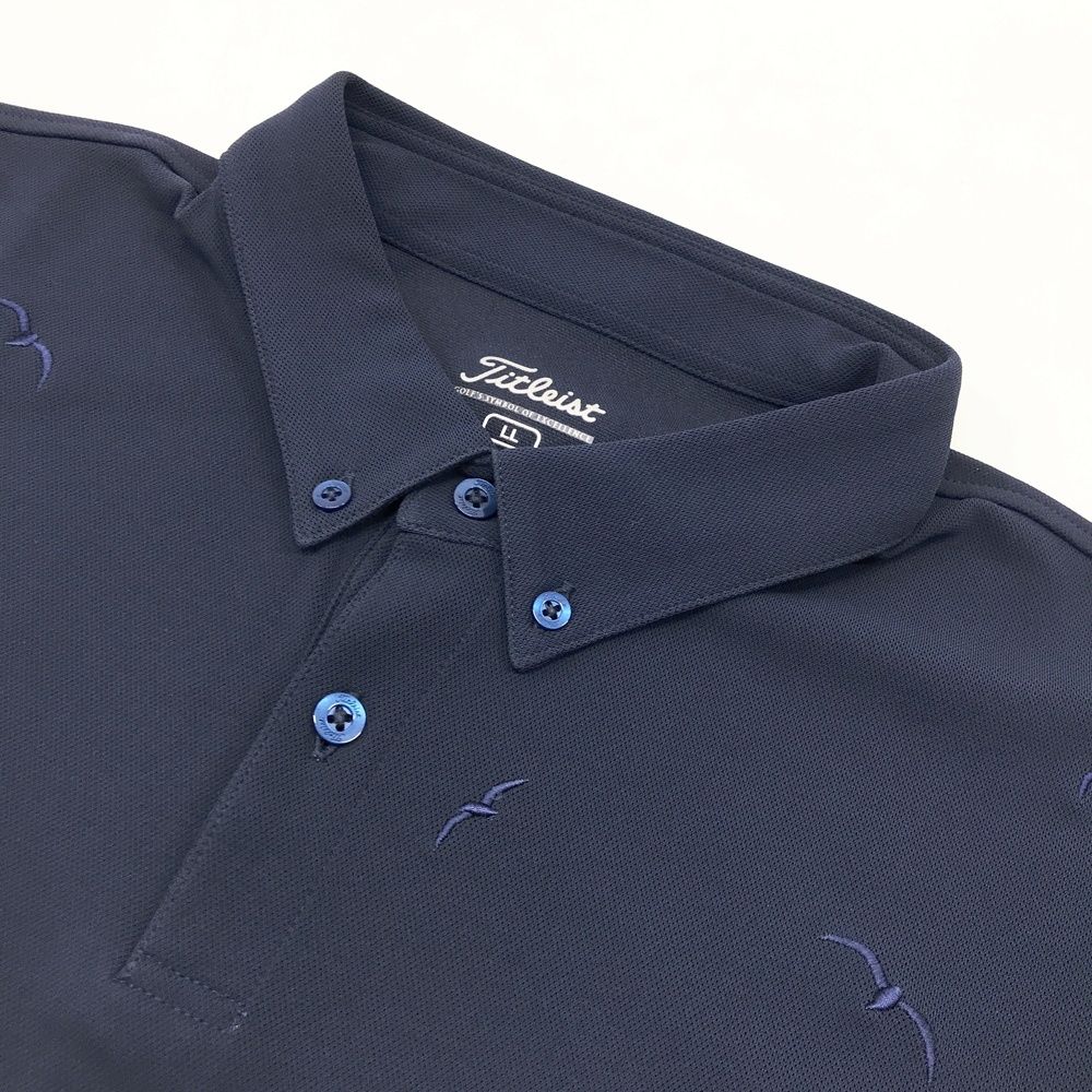 サイズ：LL TITLEIST タイトリスト 半袖ポロシャツ ボタンダウン 鳥