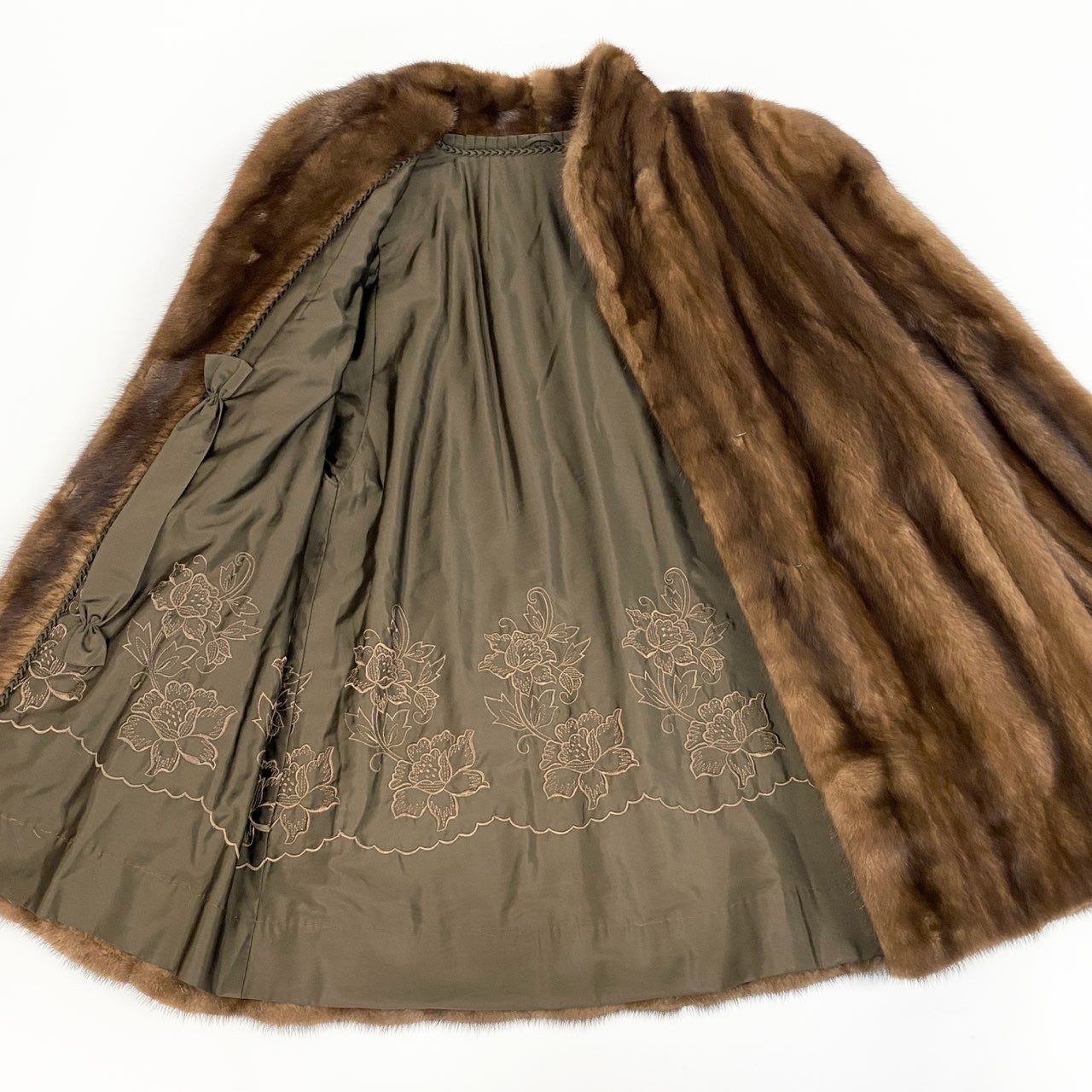 72a27 SAGA MINK サガミンク 銀サガ デミバフミンク ロングコート