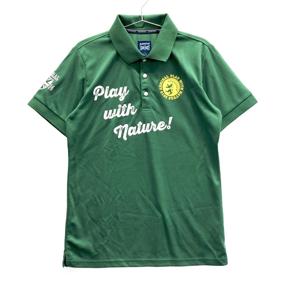 サイズ：L ADMIRAL アドミラル 半袖ポロシャツ グリーン系