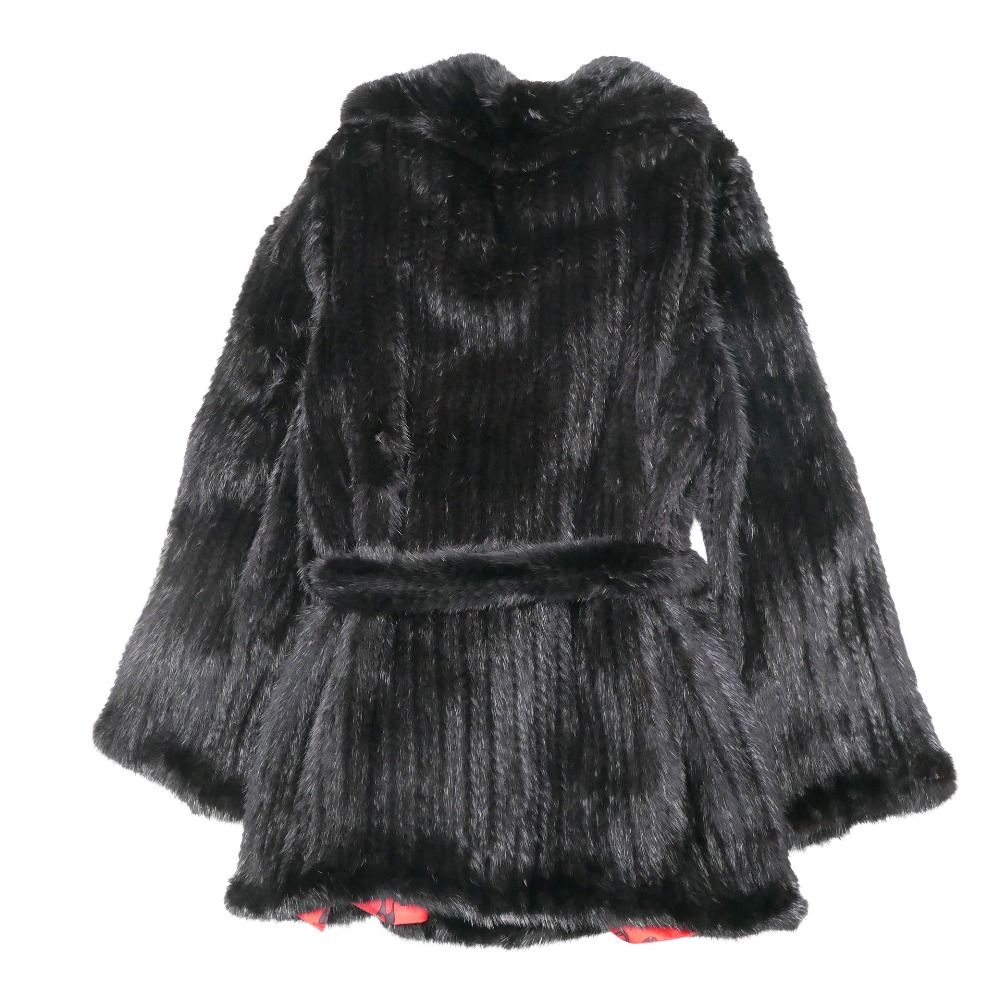 LEONARD レオナール コート サイズ9R ミンクヤーン 毛皮 ファーコート