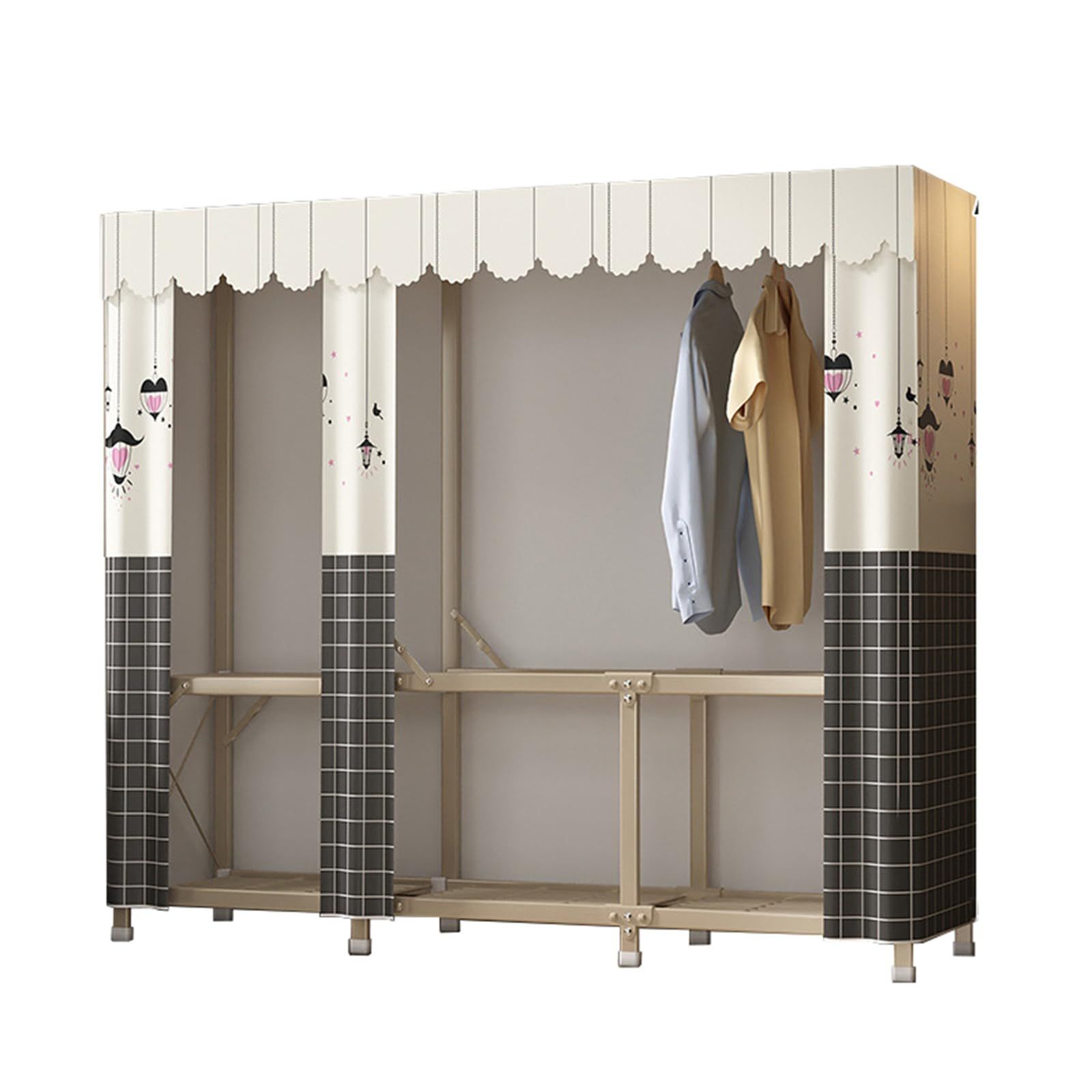 新品 ワードローブ カバー付き クローゼット 大容量 折りたたみ