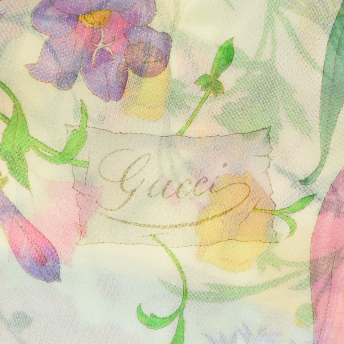 GUCCI】V.ACCORNERO フローラ 蝶 フラワースカーフ - メルカリ