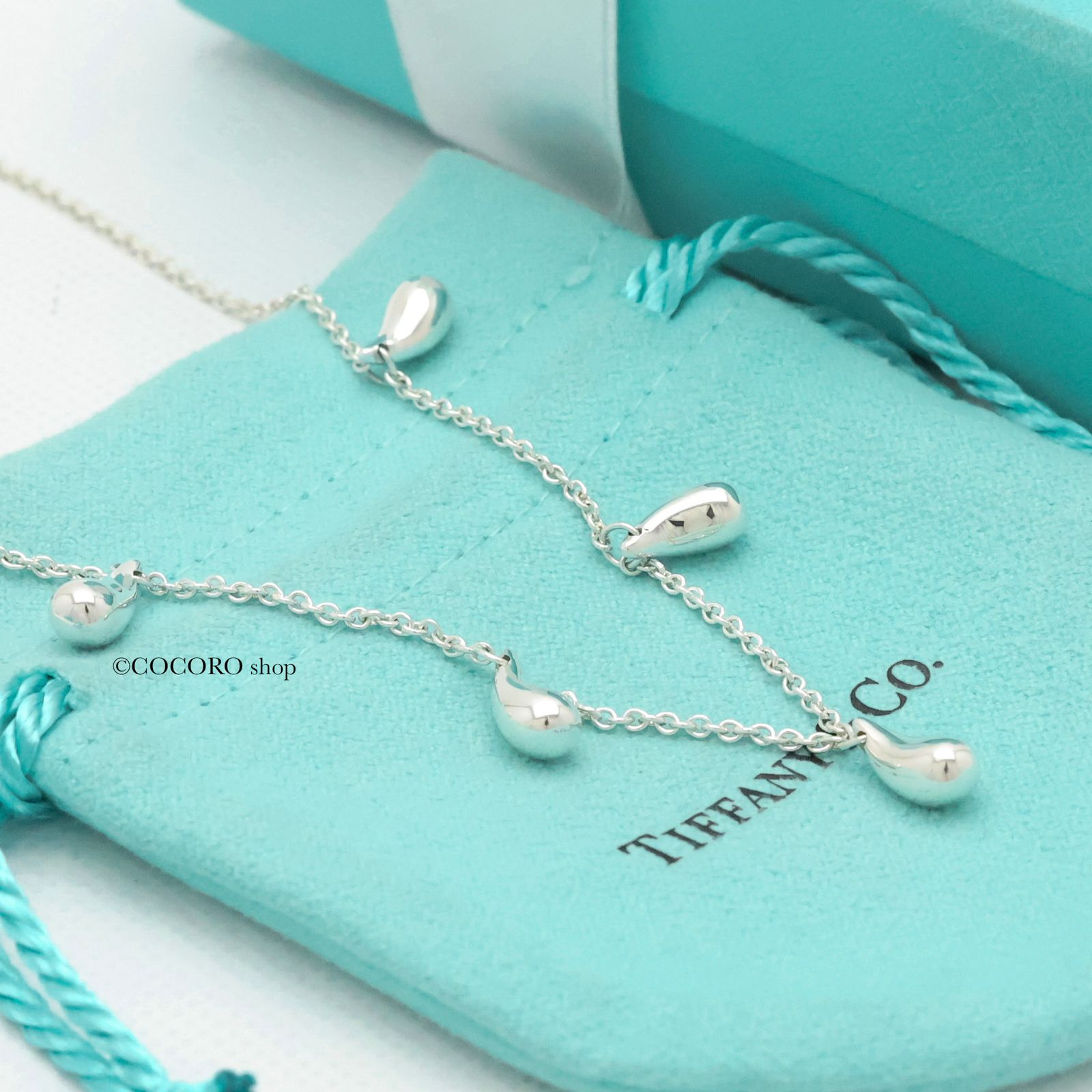 美品】ティファニー TIFFANY&Co. 5連 ファイブ ティアドロップ エルサ