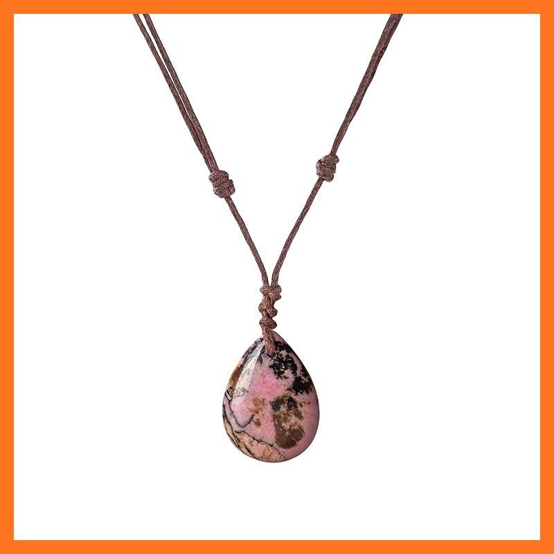 新品】 [JoyFusion] 涙滴 パワーストーン 開運お守りネックレス 天然石