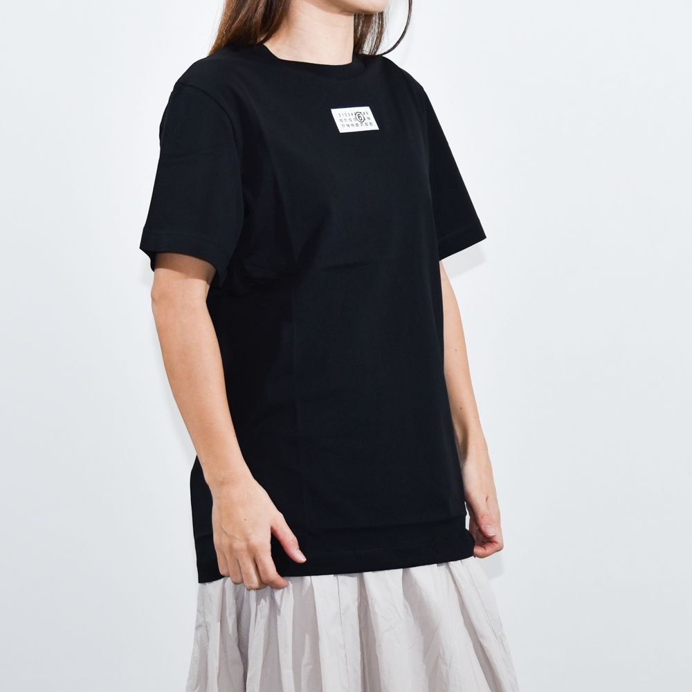 ブラック MM6 Maison Margiela Kids ロゴ Tシャツ M61022 MM04I