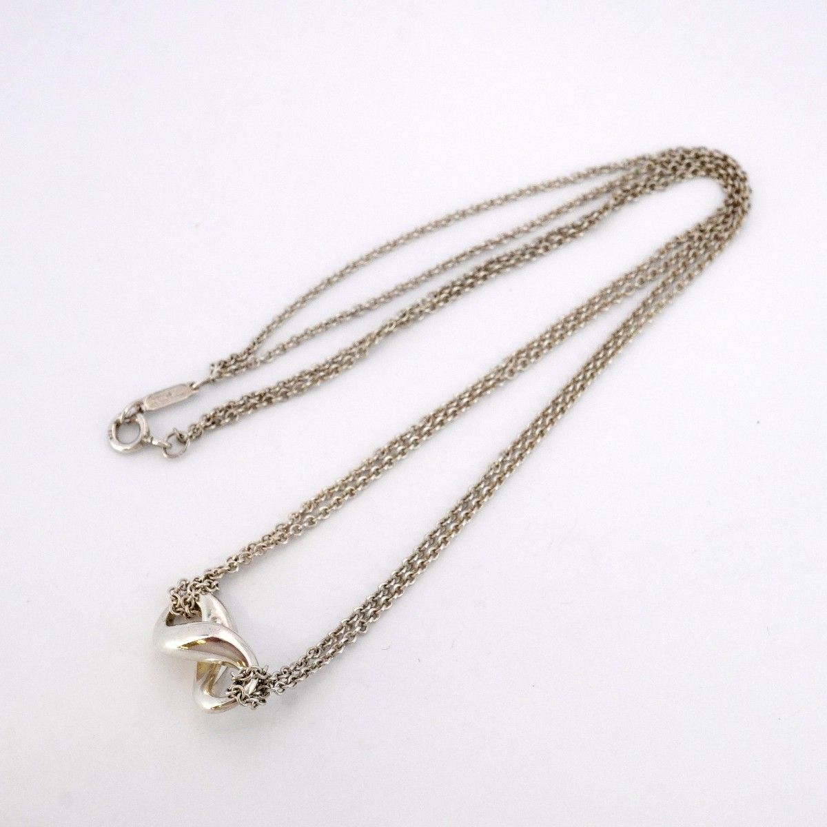 ティファニー インフィニティ ネックレス ダブルチェーン シルバー レディース 6jab0292-k】ティファニー ネックレス インフィニティ ダブルチェーン