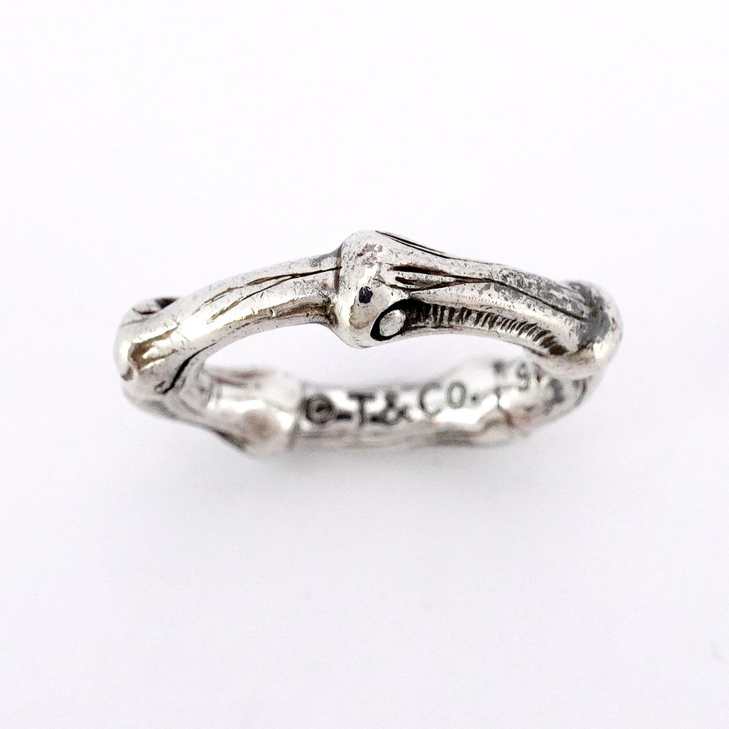 6jab0295-k】ティファニー リング バンブー シルバー925 5.5号【中古