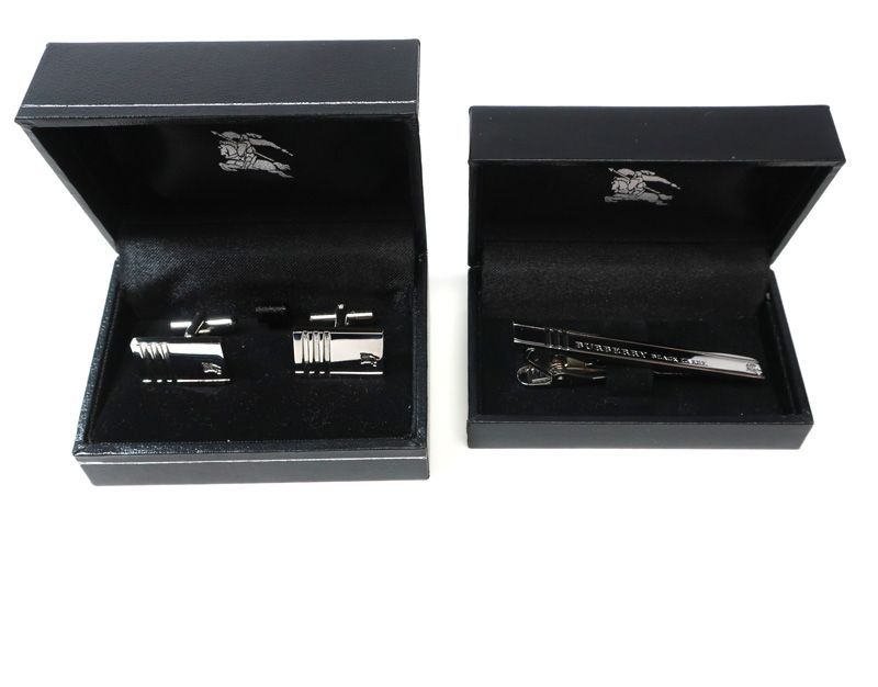 美品 バーバリー ブラックレーベル BURBERRY ネクタイピン カフス