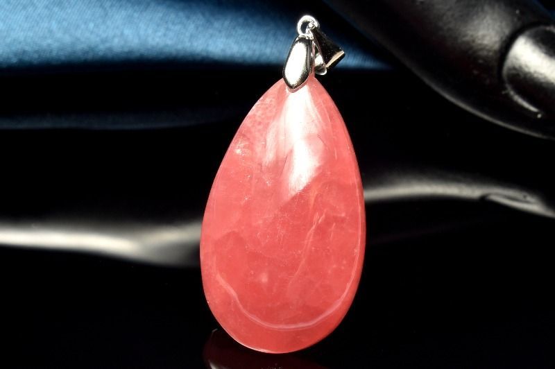 1点物】シルバー925◇高品質 インカローズ 31x18mm ドロップ