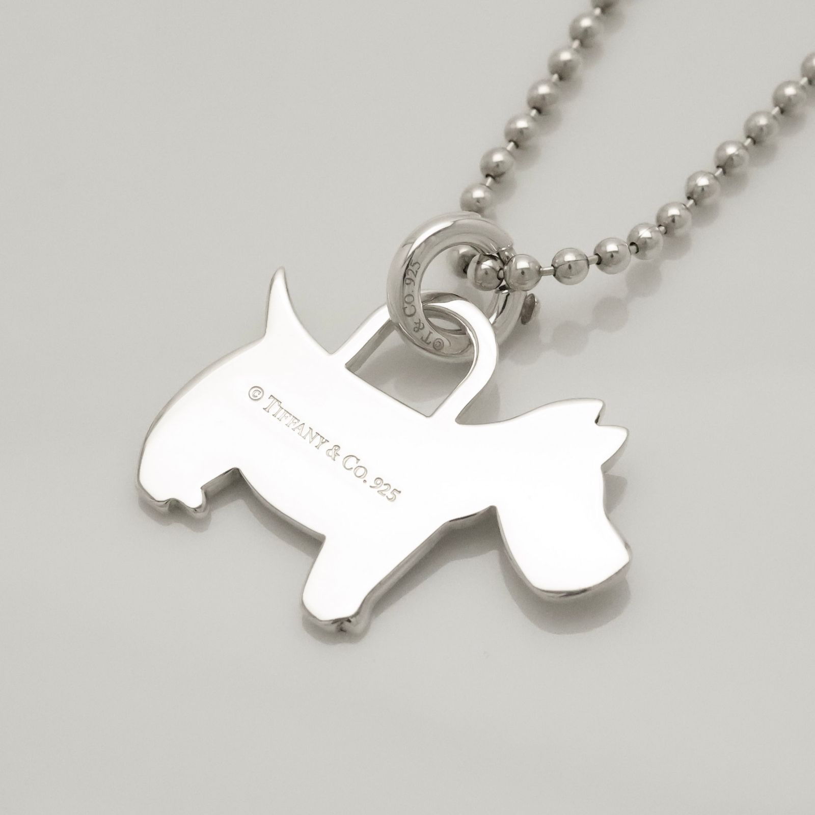 美品】ティファニー TIFFANY&Co. ドッグ テリア 犬 ボール チェーン