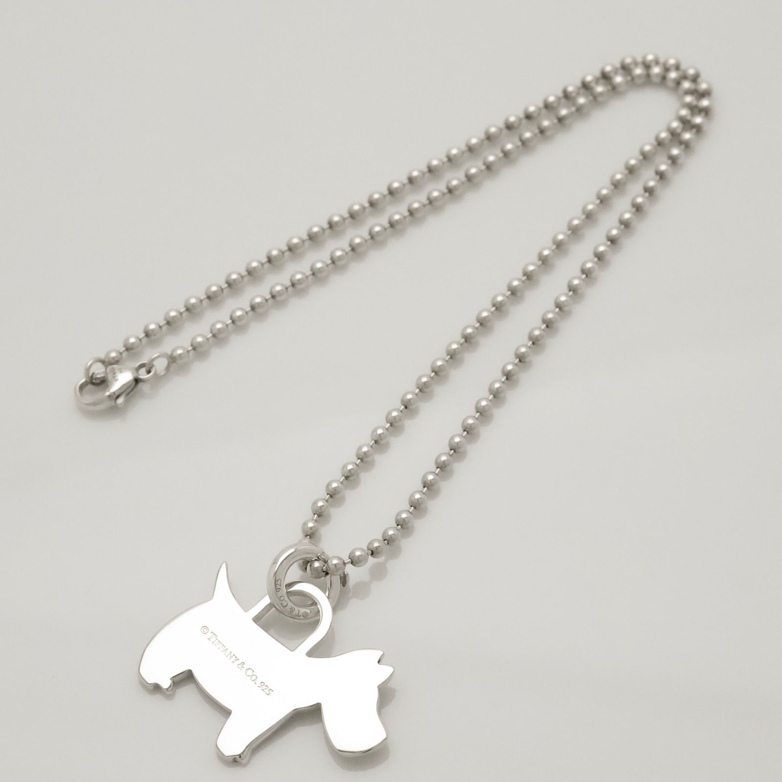 美品】ティファニー TIFFANY&Co. ドッグ テリア 犬 ボール チェーン
