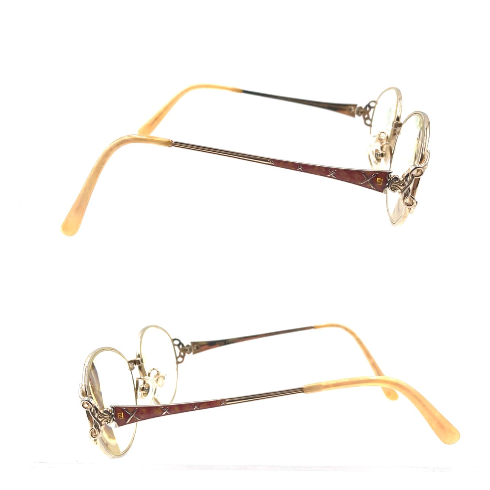 FENDI フェンディ FE-0301-2 メガネ オーバル型 フルリム 金属フレーム