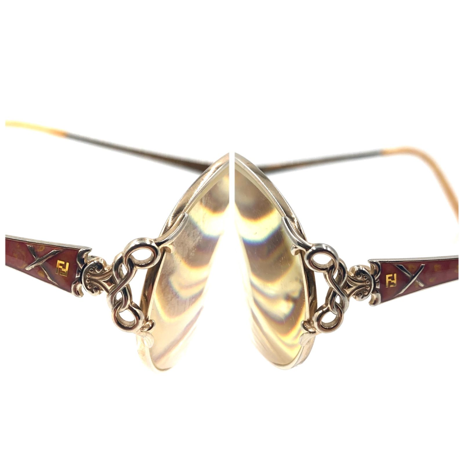 FENDI フェンディ FE-0301-2 メガネ オーバル型 フルリム 金属フレーム