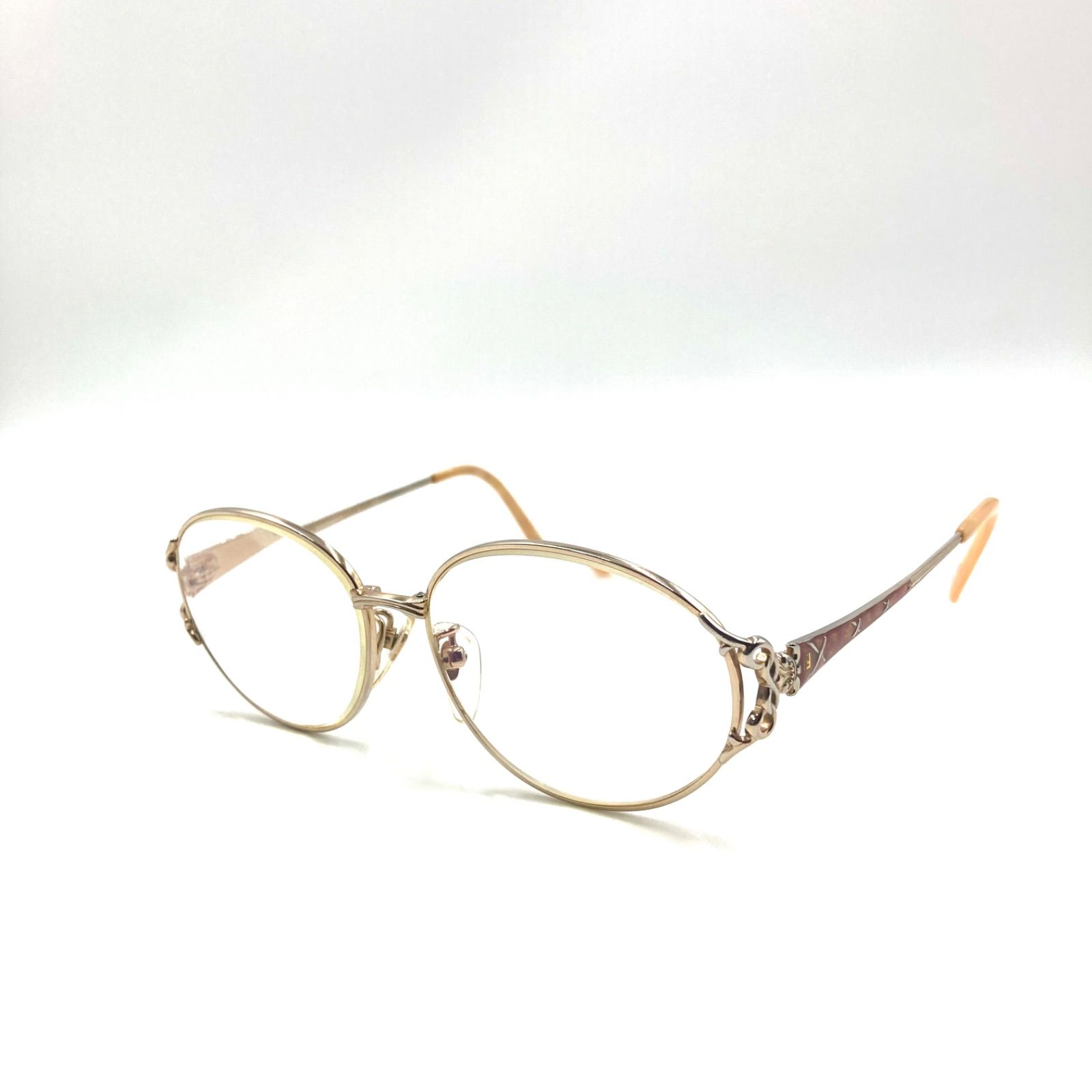 FENDI フェンディ FE-0301-2 メガネ オーバル型 フルリム 金属フレーム