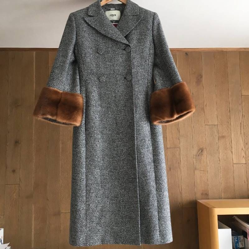❥フェンディ❥超美品ミンク ジャケットファーコート 極美品 フェンディ FENDI フェンディ ミンクファー トリミング