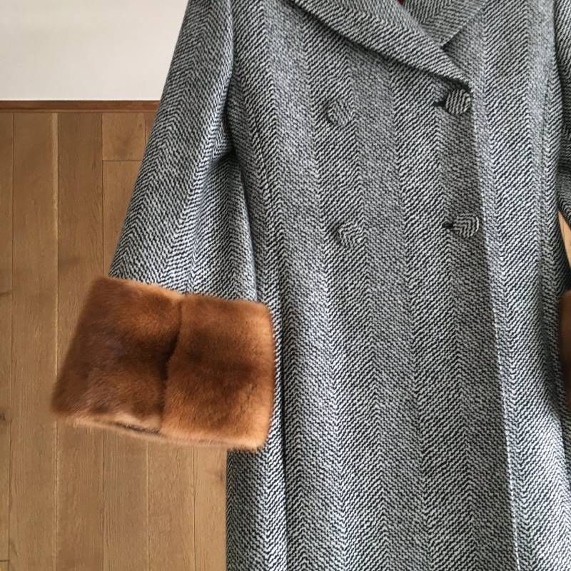 極美品 フェンディ FENDI フェンディ ミンクファー トリミング