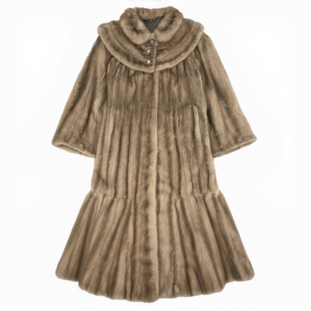 82a27 SAGA MINK サガミンク 銀サガ 衿付き サファイアミンク 丈120cm