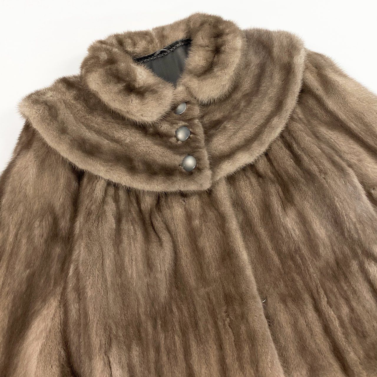 82a27 SAGA MINK サガミンク 銀サガ 衿付き サファイアミンク 丈120cm