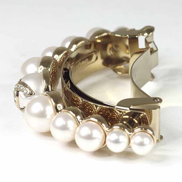 シャネル CHANEL ポニーバレッタ ヘアアクセサリー ココマーク ライン