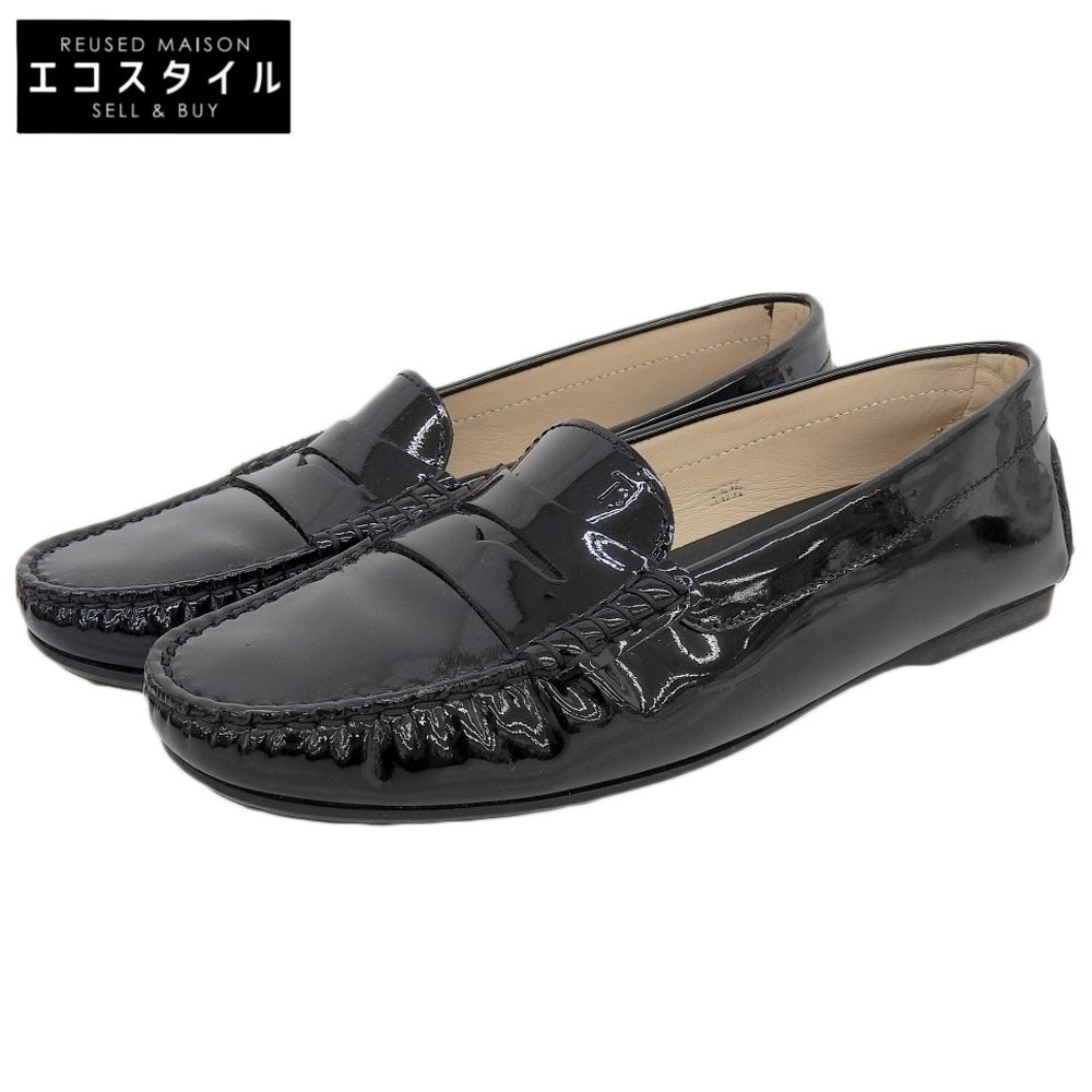 美品　トッズ　エナメル　ローファー　36 美品 トッズ エナメル ローファー 36