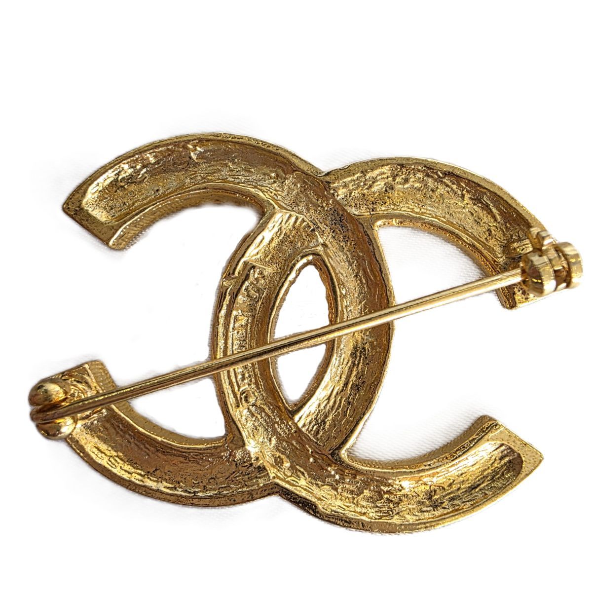 CHANEL シャネル ヴィンテージ ココマーク ラインストーン ブローチ